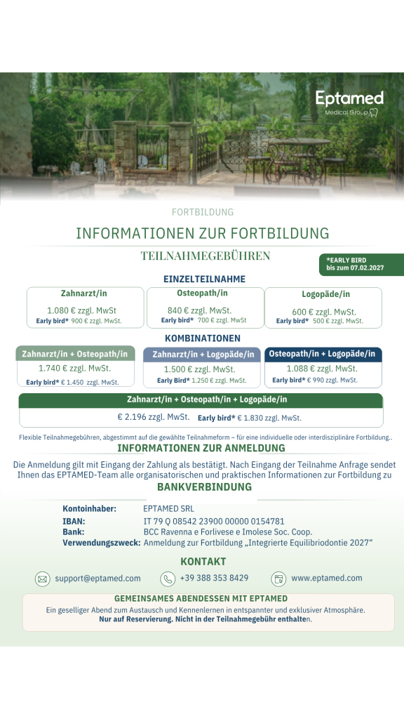 Integrierte Equilibriodontie, 7.–8. Mai 2027, Dossobuono