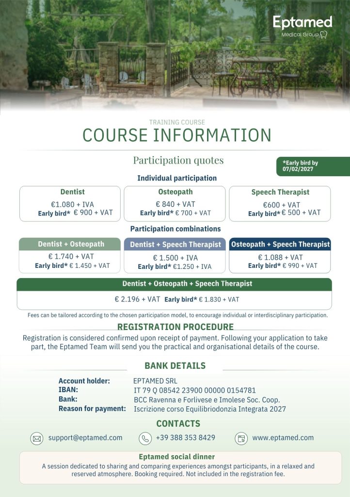 Integrated Equilibriodontics, May 7–8, 2027, Dossobuono