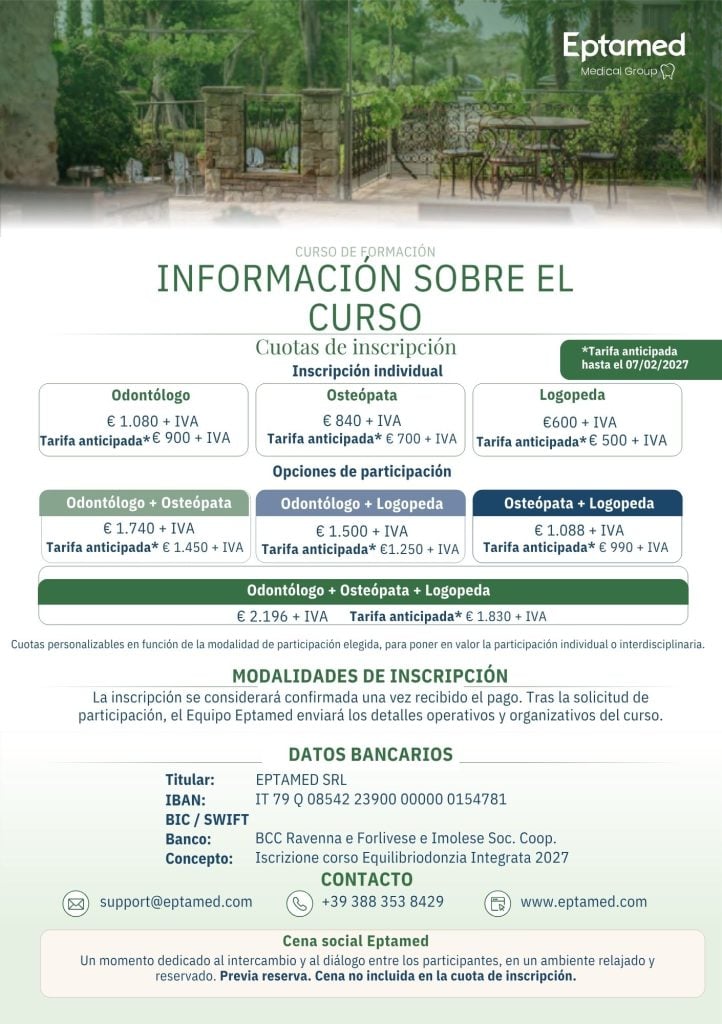 Odontología integrada Equilibriodonzia, 7-8 de mayo de 2027, Dossobuono